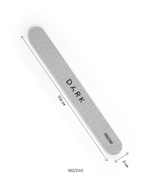 Dark Zestaw pilniczków - owal na piance szary, 25 szt (180/240 grit)